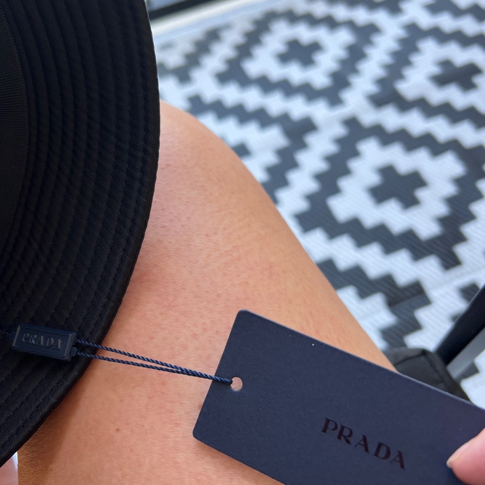 Prada Black Bucket Hat (M) - Picture 2 of 3